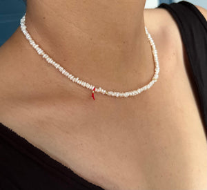 Red Amulet Pearl Necklace